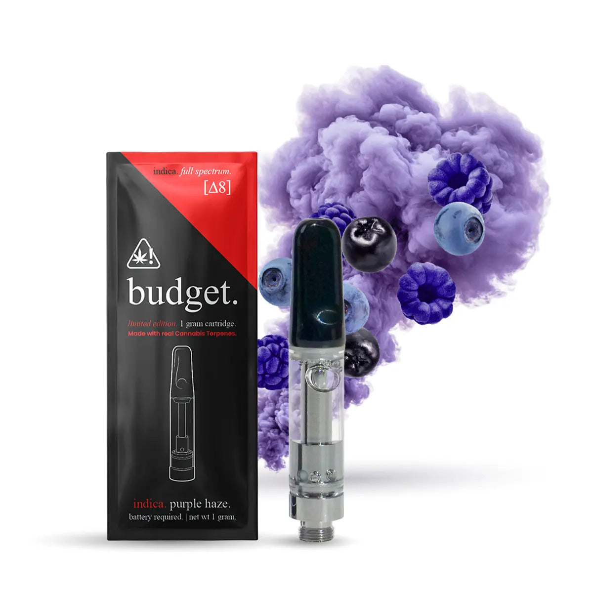 1 Gram Delta-8 THC Full Spectrum Vape Cartridge | Purple Haze - Indica