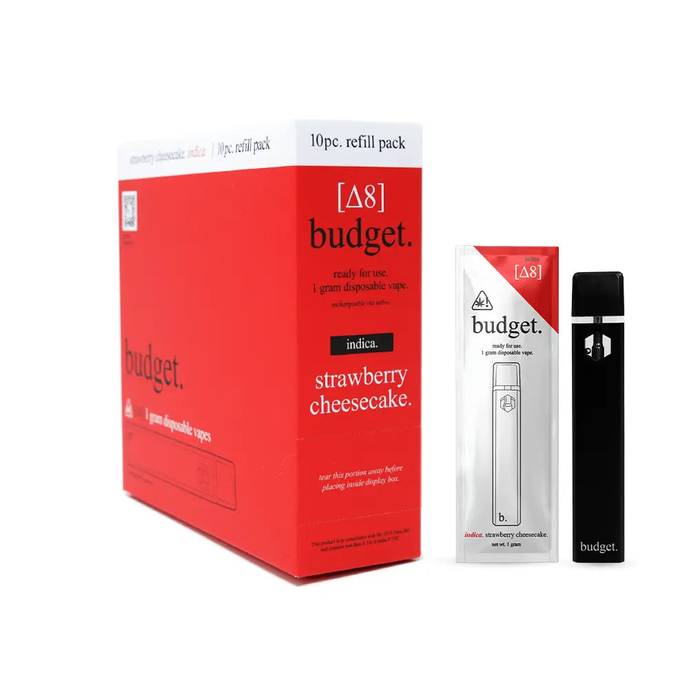 Delta-8 THC Vape Pen Strawberry Cheesecake - Indica - Best Delta-8 Vape Pens