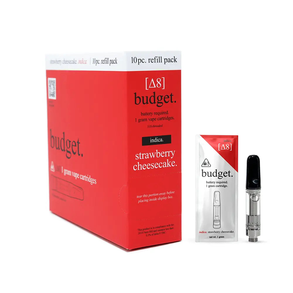 Delta-8 THC Vape Carts - Strawberry Cheesecake - Indica - Best Delta-8 Vape Carts