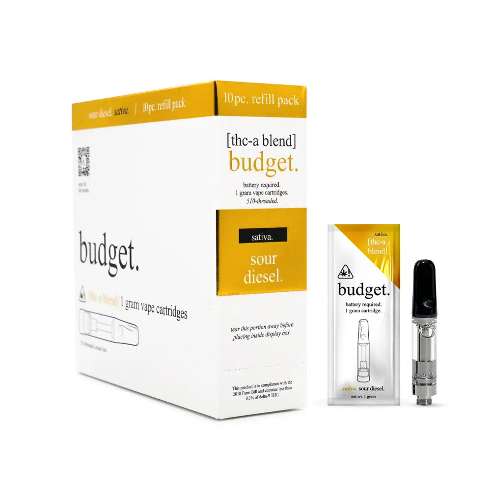 THC-A Blend Vape Carts - Sour Diesel - Best Sativa THC-A Blend Vape Carts