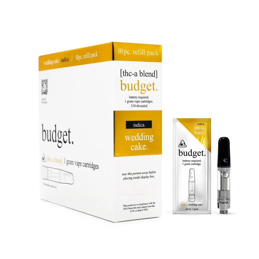 THC-A Blend Vape Carts - Wedding Cake - Best Indica THC-A Vape Carts