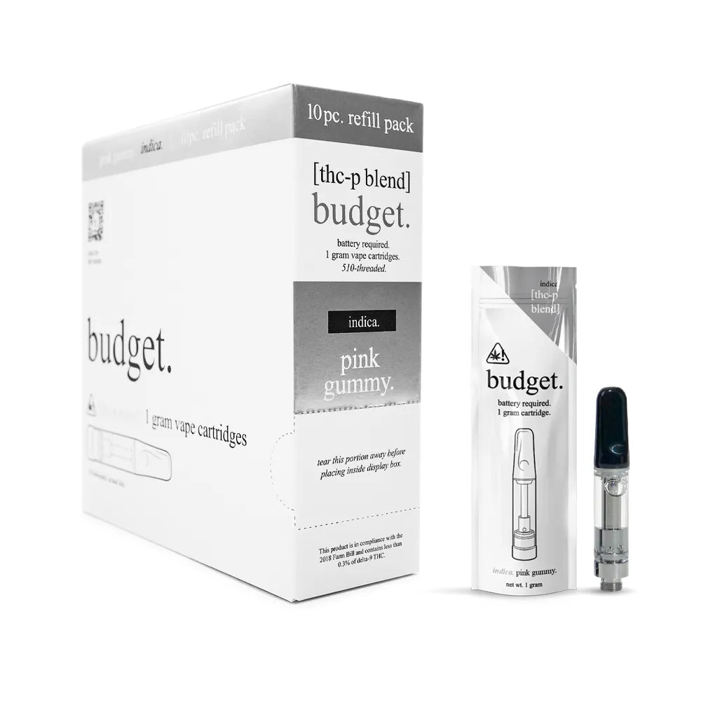 Pink Gummy THC-P vape carts - Budget Brand THC Cartridges 10 Pack