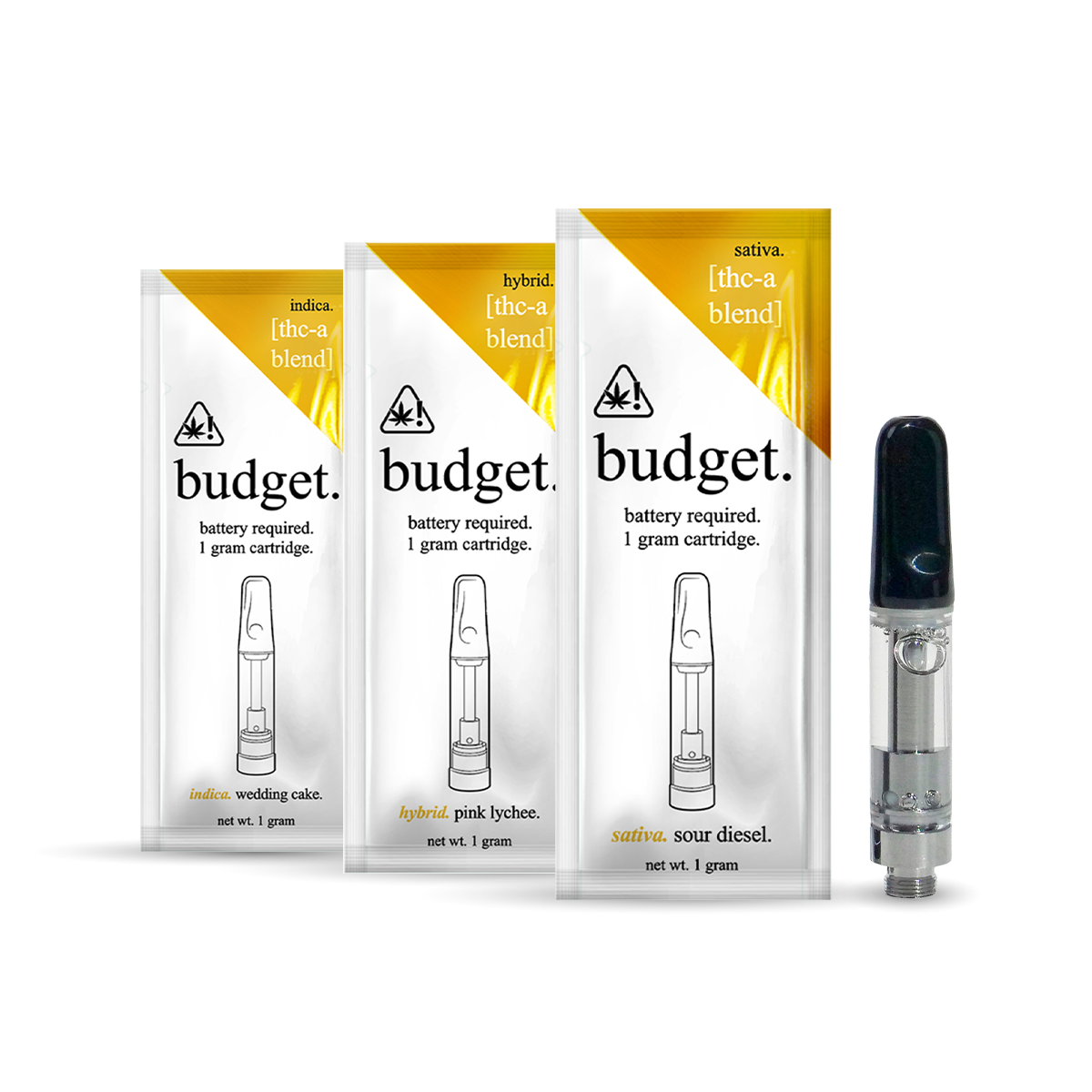 3pc Flavor Pack of 1 Gram THC-A Blend Vape Cartridge