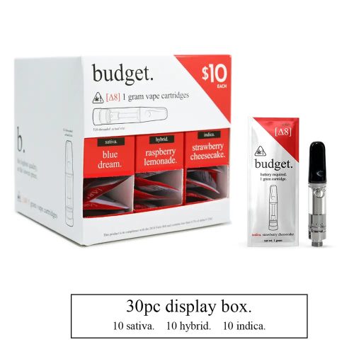 30pc Variety Pack of 1 Gram Delta-8 THC Vape Cartridges - Budget Brand