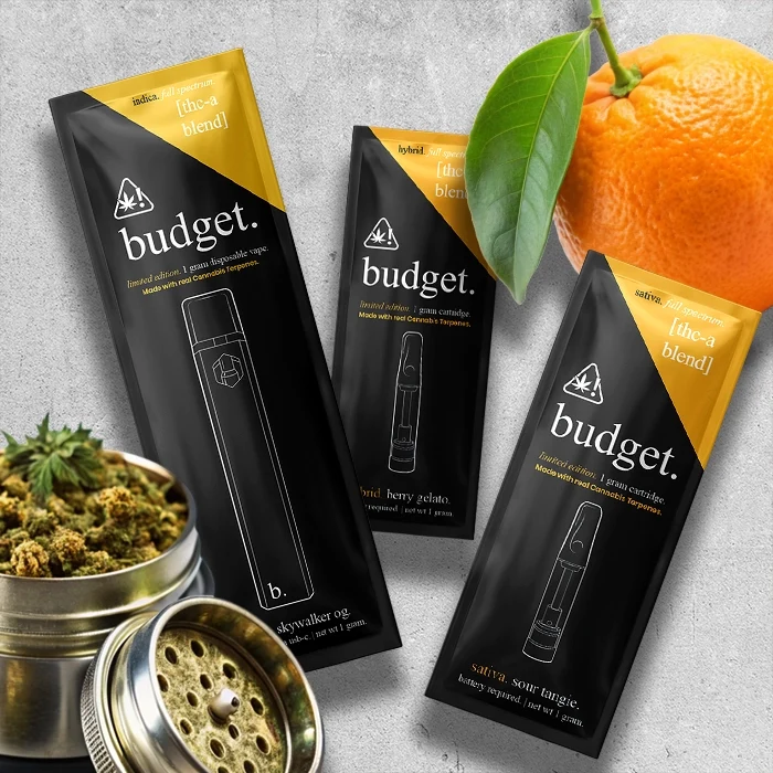 thca vapes from budget with cannabis terpenes